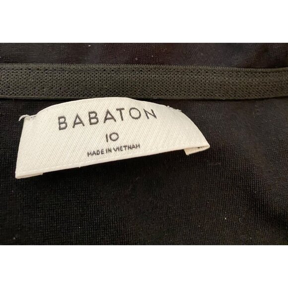 Babaton Black Dress Off Shoulder Ruffle Size 10 - Picture 3 of 10